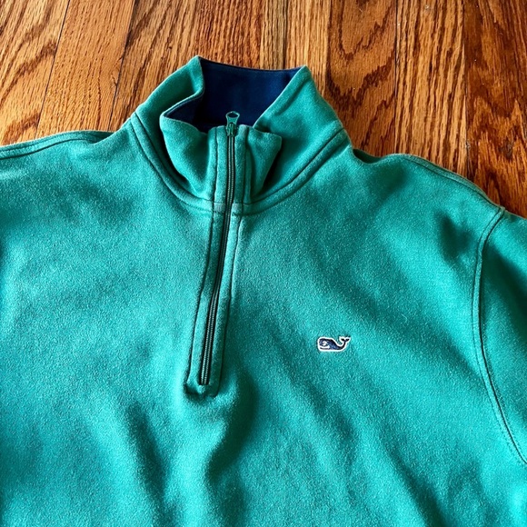 Vineyard Vines Women’s 100% Quarter Zip Sweater Green. Small - Picture 2 of 7